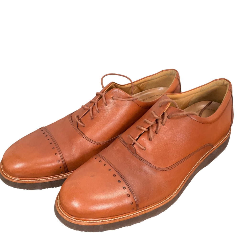 Samuel Hubbard Shoes Mens 12M Tan Tipping Point Leather Cap Oxford‎  M2140-065